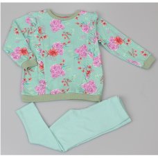 GF4218: Girls  All Over Print Floral Top & Legging Set (2-6 Years)